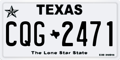TX license plate CQG2471