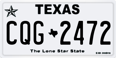 TX license plate CQG2472