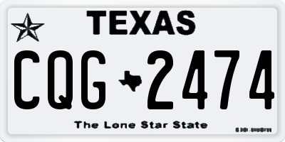 TX license plate CQG2474