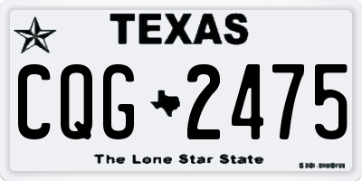 TX license plate CQG2475