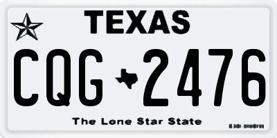 TX license plate CQG2476