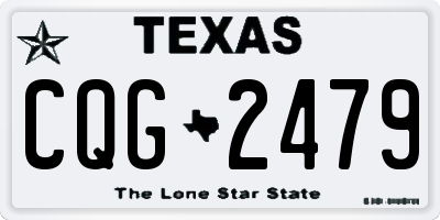 TX license plate CQG2479