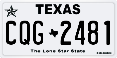 TX license plate CQG2481