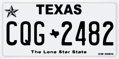 TX license plate CQG2482