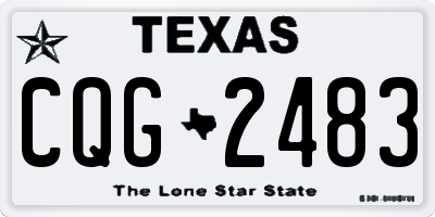 TX license plate CQG2483