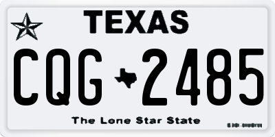TX license plate CQG2485