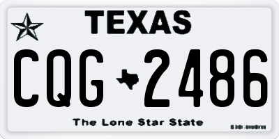 TX license plate CQG2486