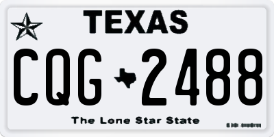 TX license plate CQG2488