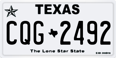 TX license plate CQG2492