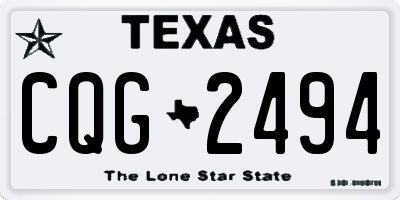 TX license plate CQG2494