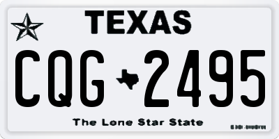 TX license plate CQG2495