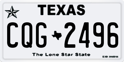 TX license plate CQG2496
