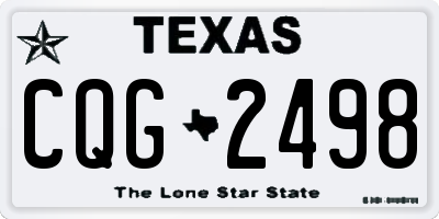 TX license plate CQG2498
