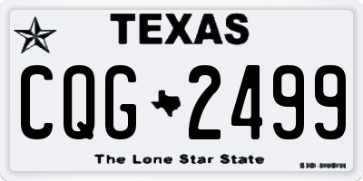 TX license plate CQG2499