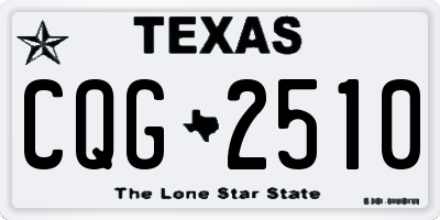 TX license plate CQG2510