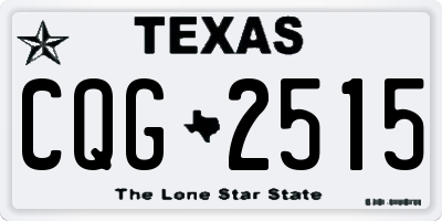 TX license plate CQG2515