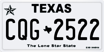 TX license plate CQG2522