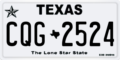TX license plate CQG2524