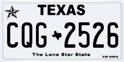 TX license plate CQG2526