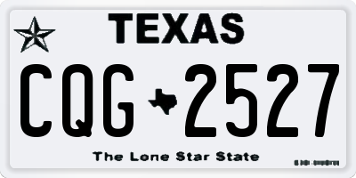 TX license plate CQG2527