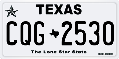 TX license plate CQG2530