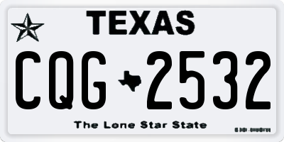 TX license plate CQG2532