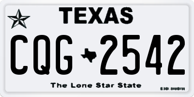 TX license plate CQG2542