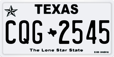 TX license plate CQG2545