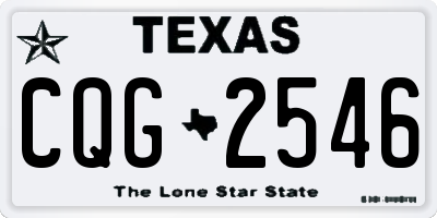 TX license plate CQG2546