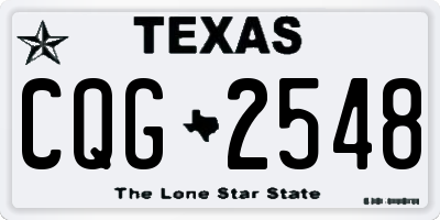 TX license plate CQG2548