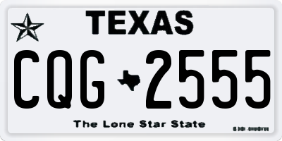 TX license plate CQG2555