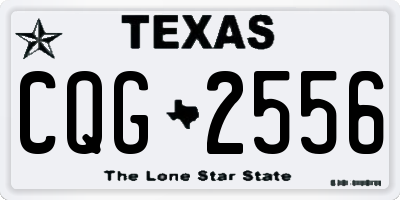 TX license plate CQG2556