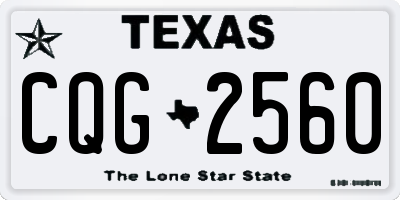 TX license plate CQG2560