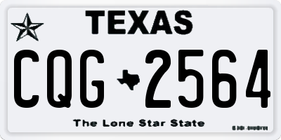 TX license plate CQG2564