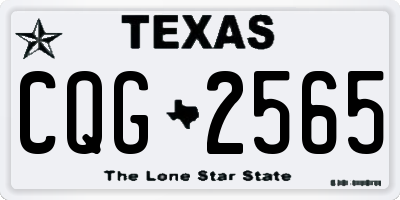 TX license plate CQG2565