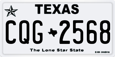 TX license plate CQG2568