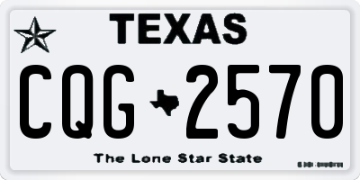 TX license plate CQG2570