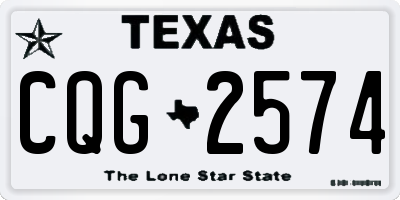 TX license plate CQG2574