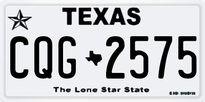 TX license plate CQG2575
