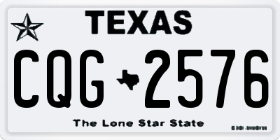TX license plate CQG2576