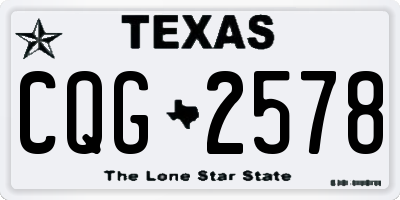 TX license plate CQG2578