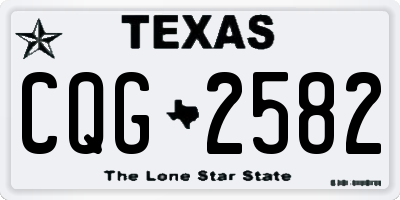 TX license plate CQG2582