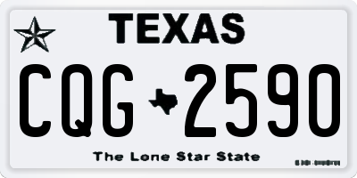 TX license plate CQG2590