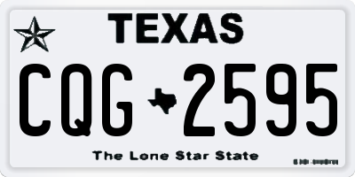 TX license plate CQG2595