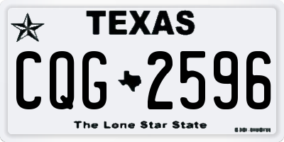 TX license plate CQG2596