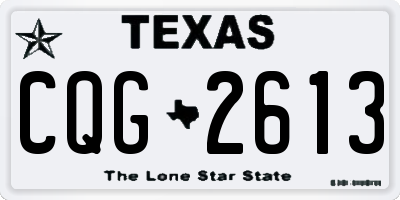 TX license plate CQG2613