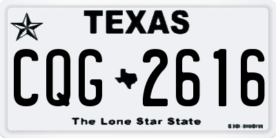 TX license plate CQG2616