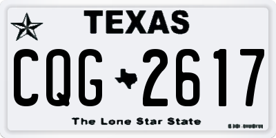 TX license plate CQG2617