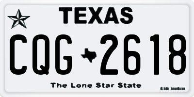 TX license plate CQG2618