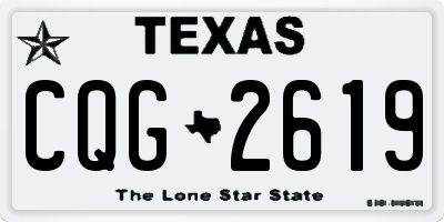 TX license plate CQG2619